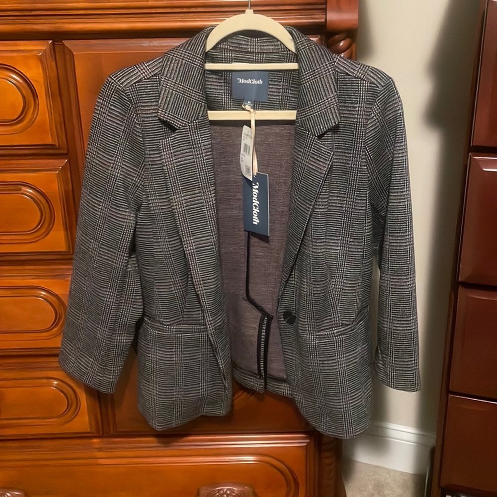 ModCloth Plaid Blazer WORN ONCE